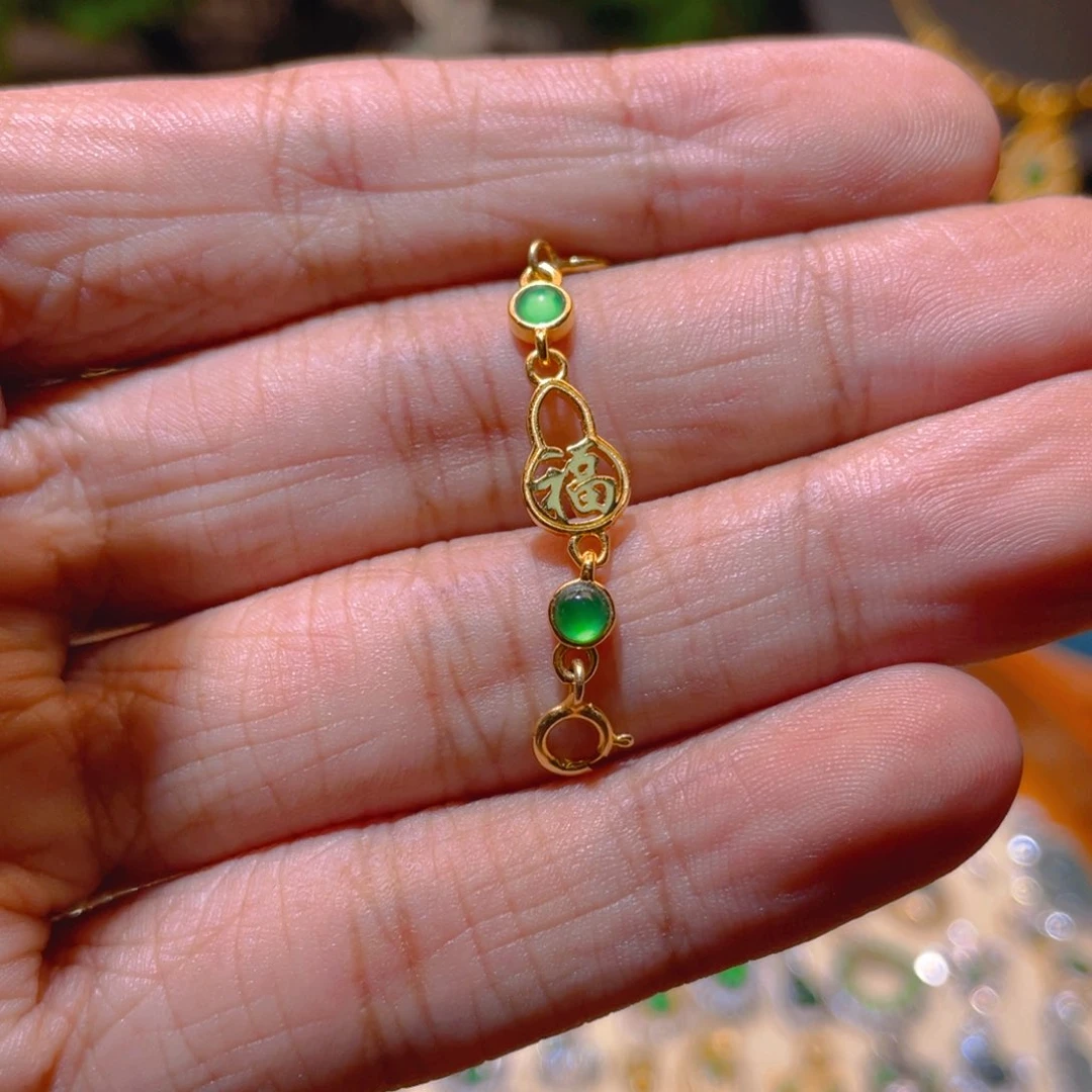 翡翠银S925镶嵌吊坠(不含链)