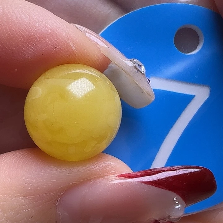 蜜蜡未镶嵌珠宝奇石13mm鸡油黄圆珠