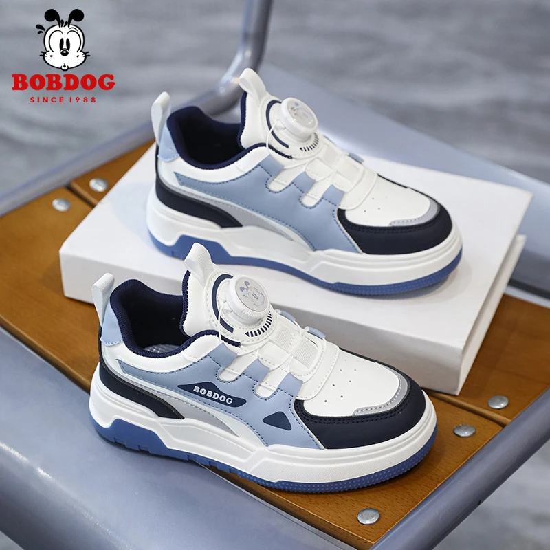 Bobdog巴布豆童鞋2025春季爆款休闲百搭防水运动鞋男童女童中大童