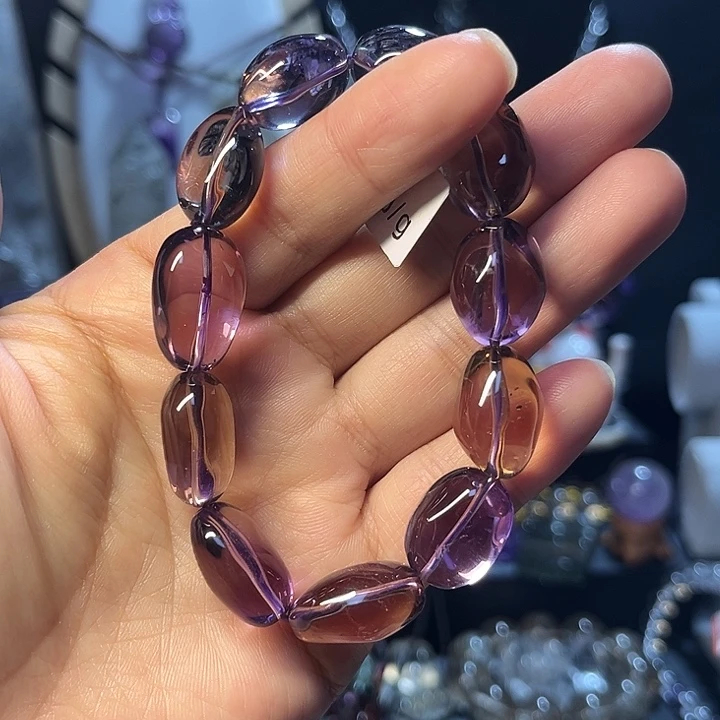 紫晶未镶嵌手链天然水晶