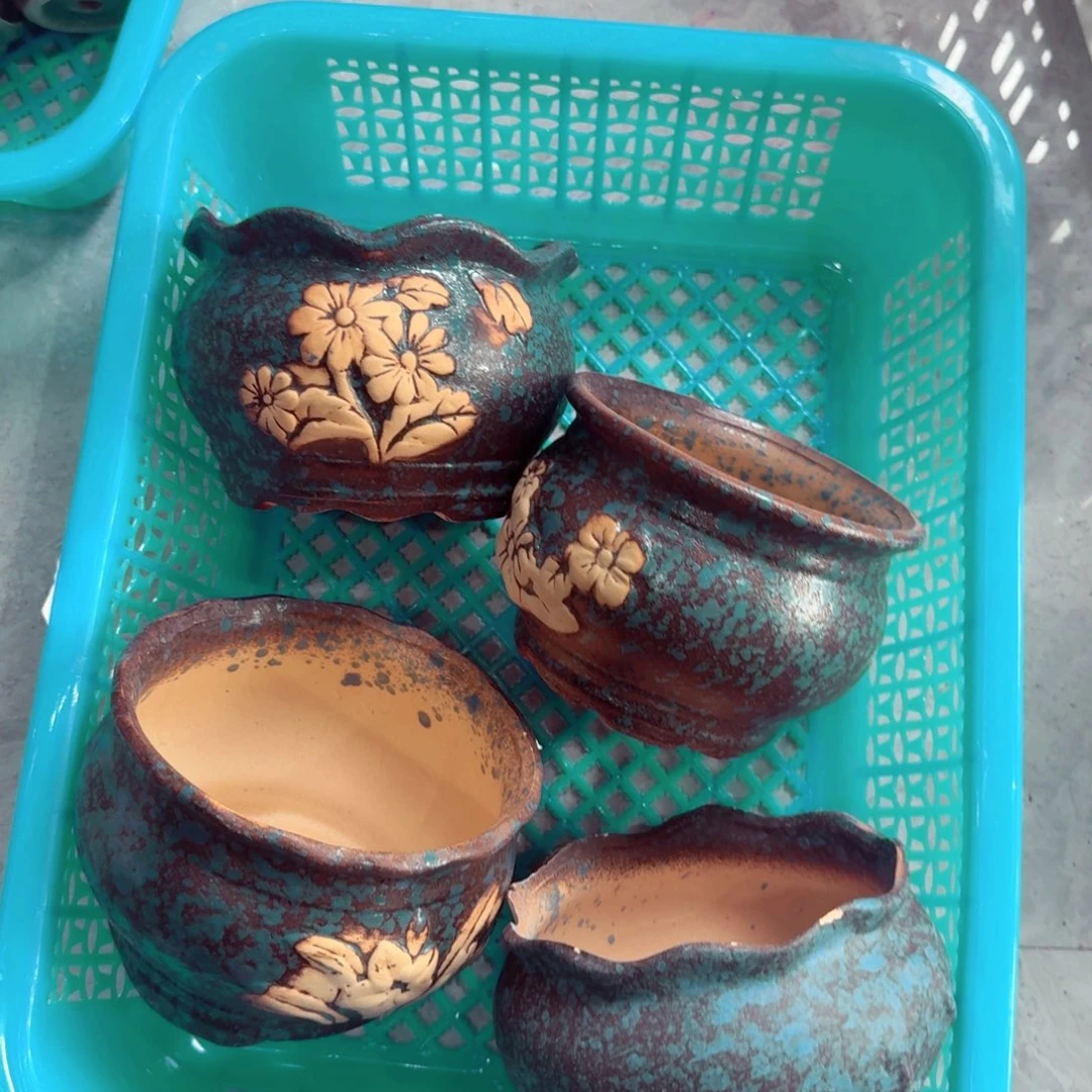 紫砂花盆粗陶盆醋