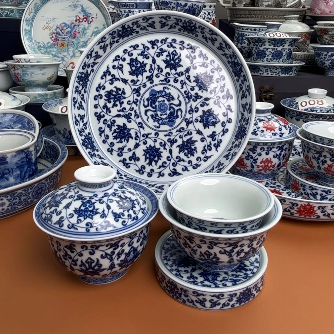 荣***荣景德镇陶瓷五件套