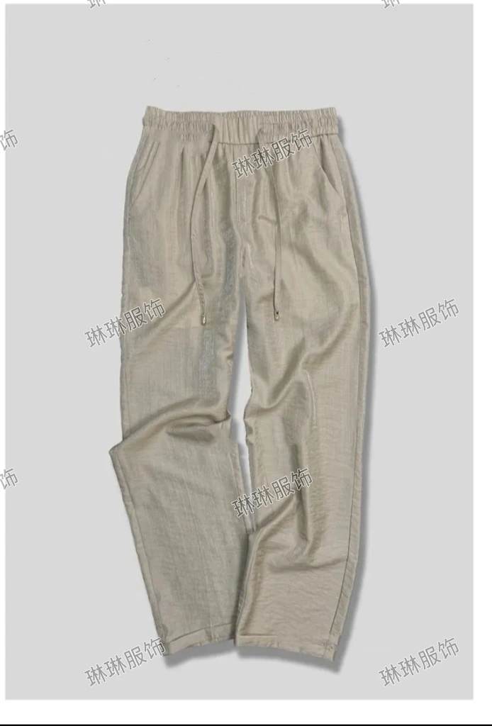 【琳琳服饰】夏季高奢男裤薄款潮流时尚直通百搭天丝轻奢痞帅男装
