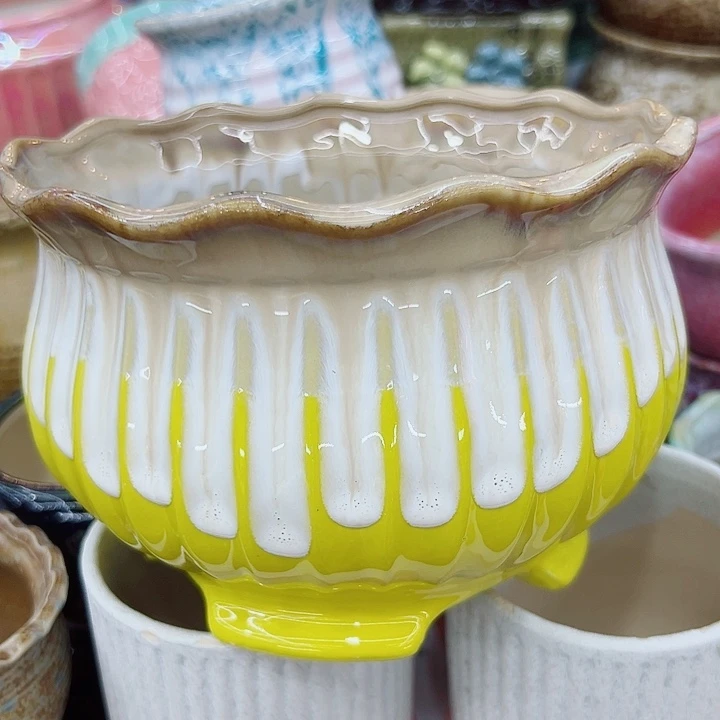 有孔，满10元发货多肉陶瓷花盆