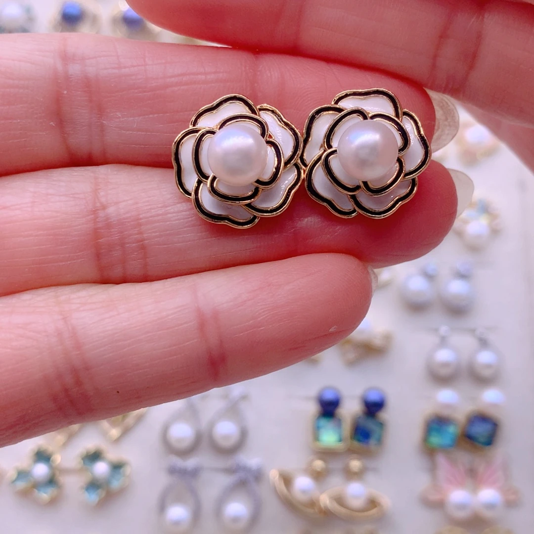 耳饰淡水珍珠合金