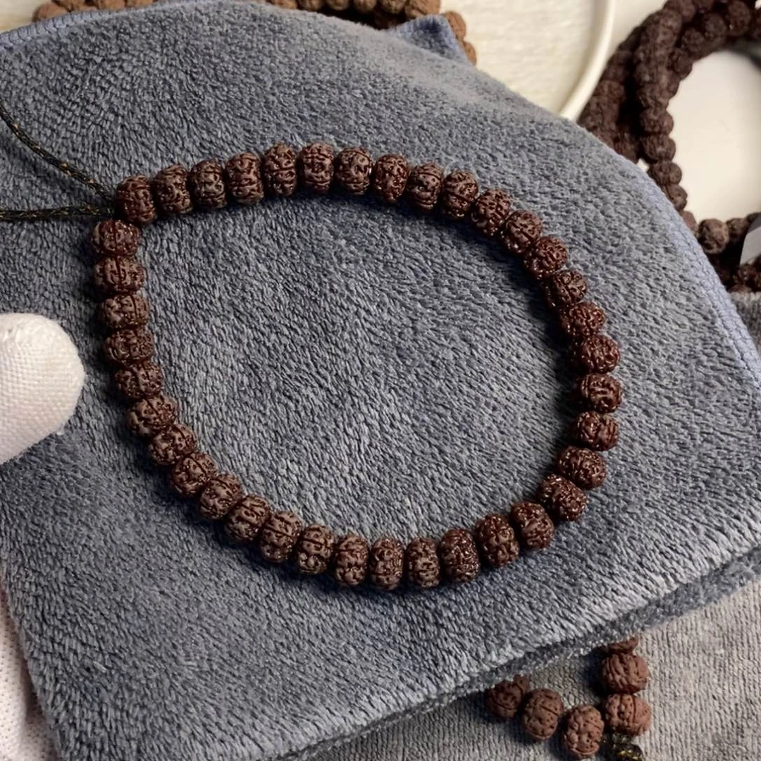 竟***刻金刚菩提手串老树平细9mm单圈