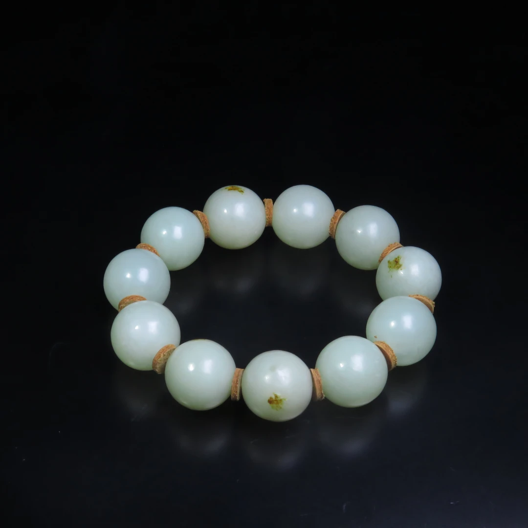 清代玉珠串饰/MZ597361/和田玉/民族文物