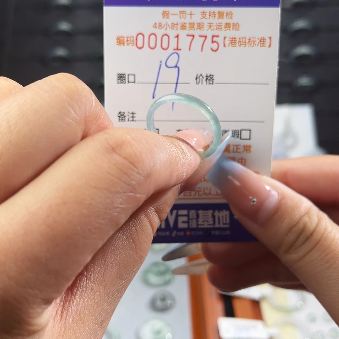 翡翠未镶嵌戒指1775
