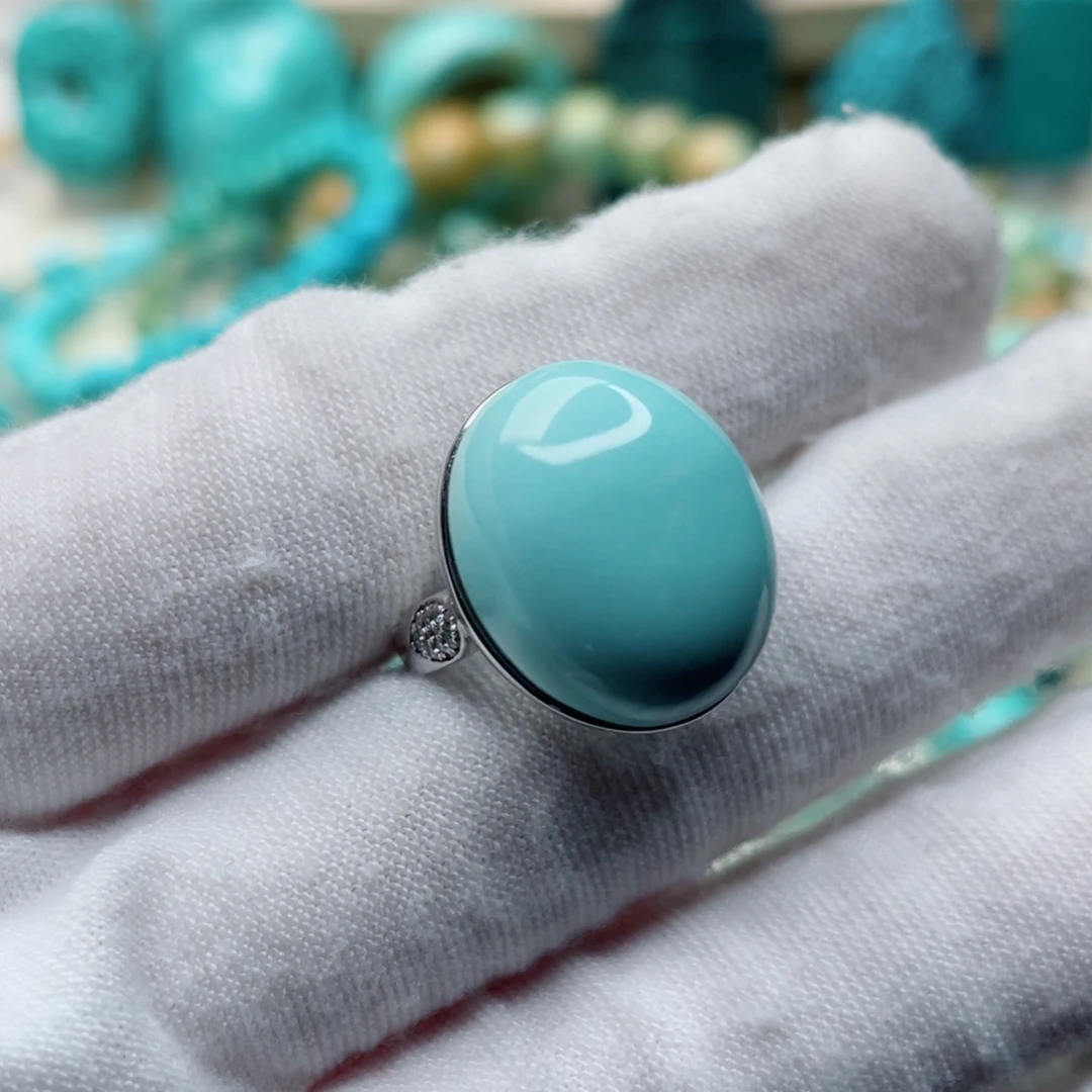 绿松石银S925镶嵌珠宝奇石