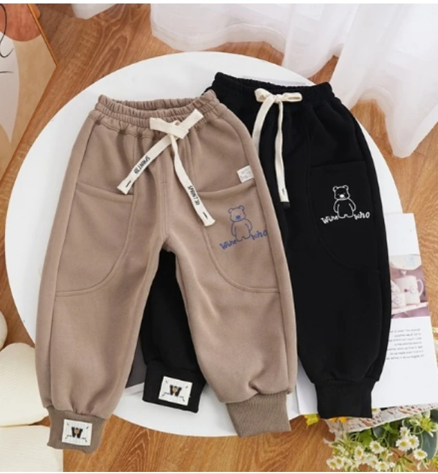 12414卡通小熊卫裤（黑色）