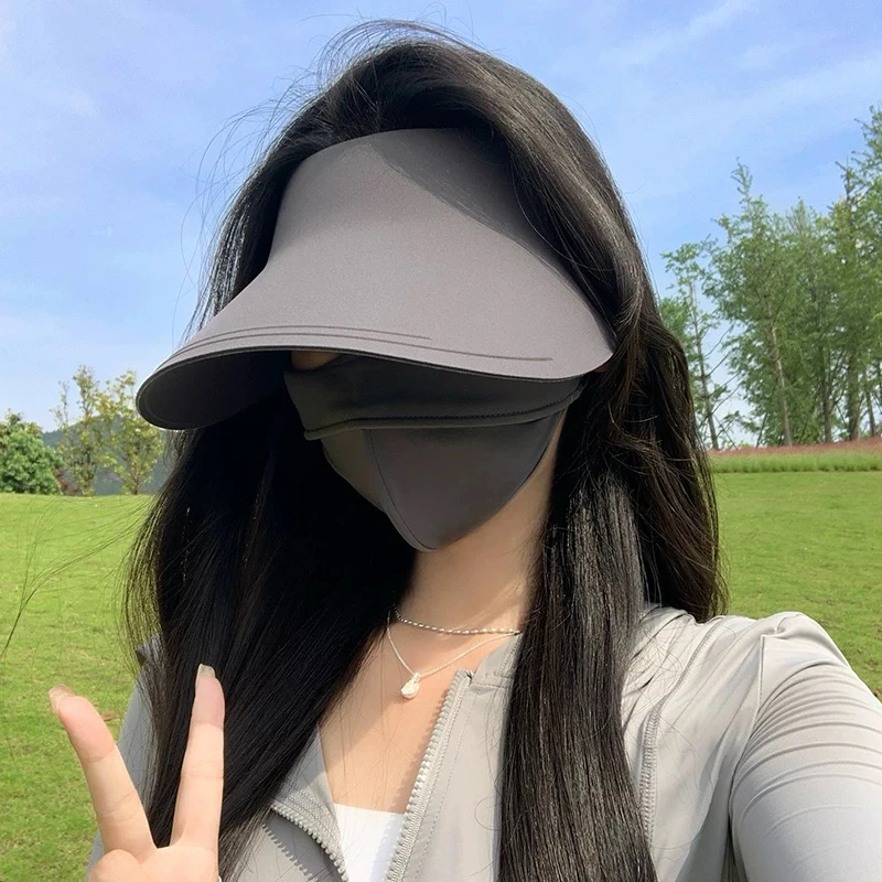 3.0无痕大帽檐帽子女夏季出游防紫外线加大版空顶帽显脸小遮阳帽