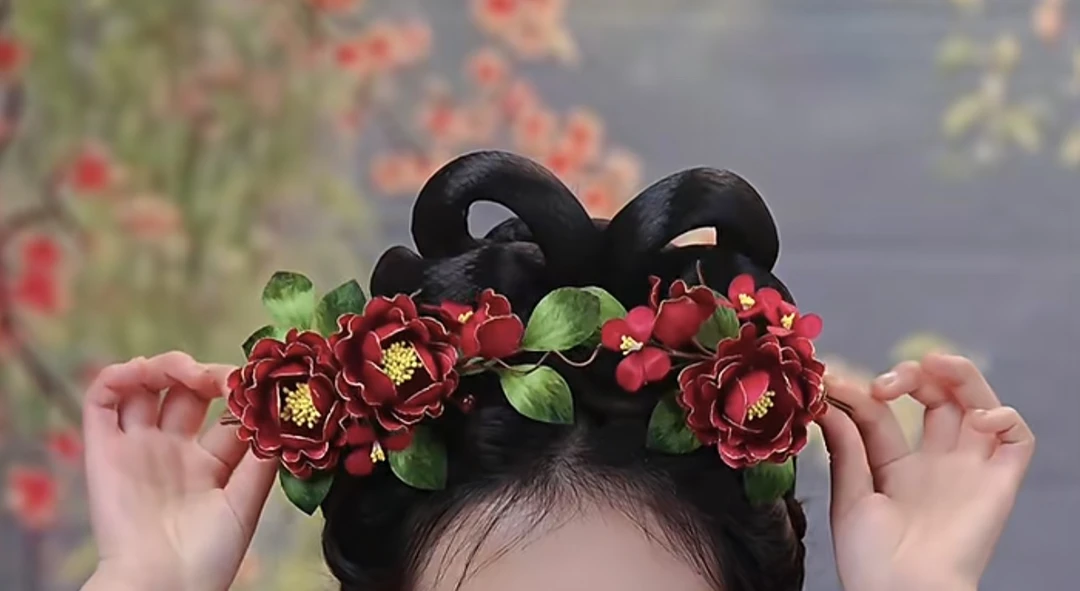 江南浔汉服头饰古风饰品 绒花默认软簪 加主体找客服