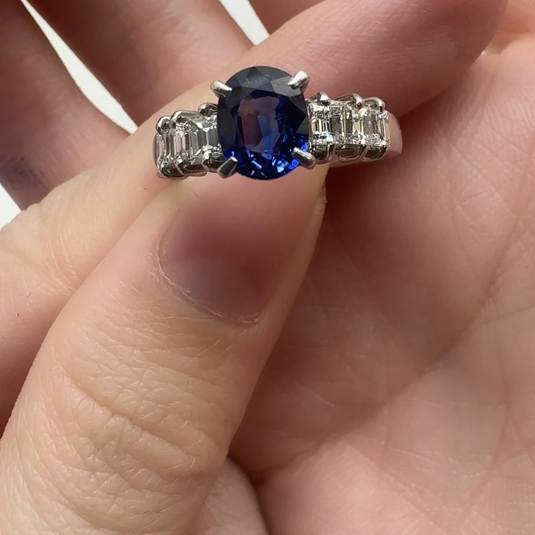 戒指未镶嵌蓝宝石