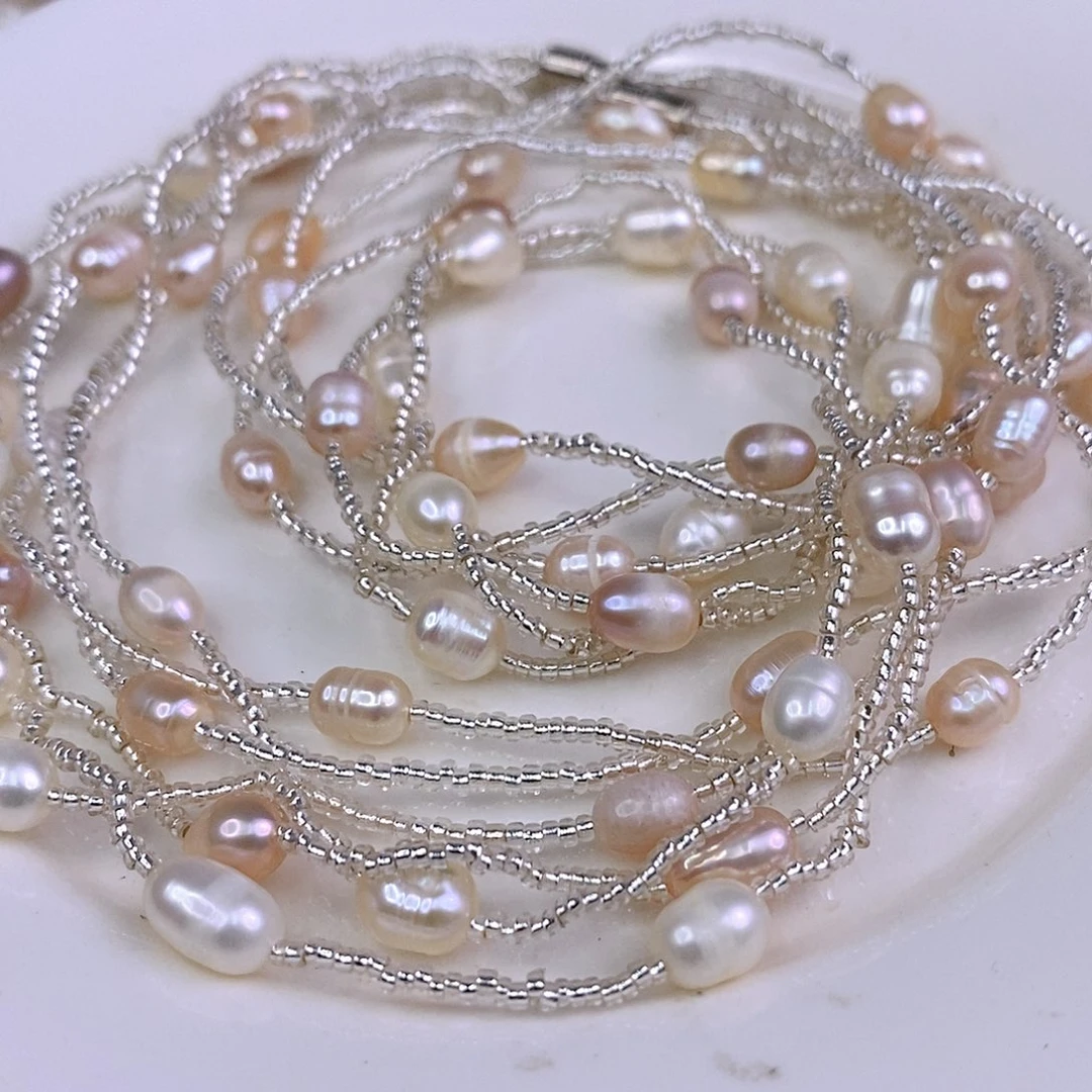 淡水珍珠手绳合金