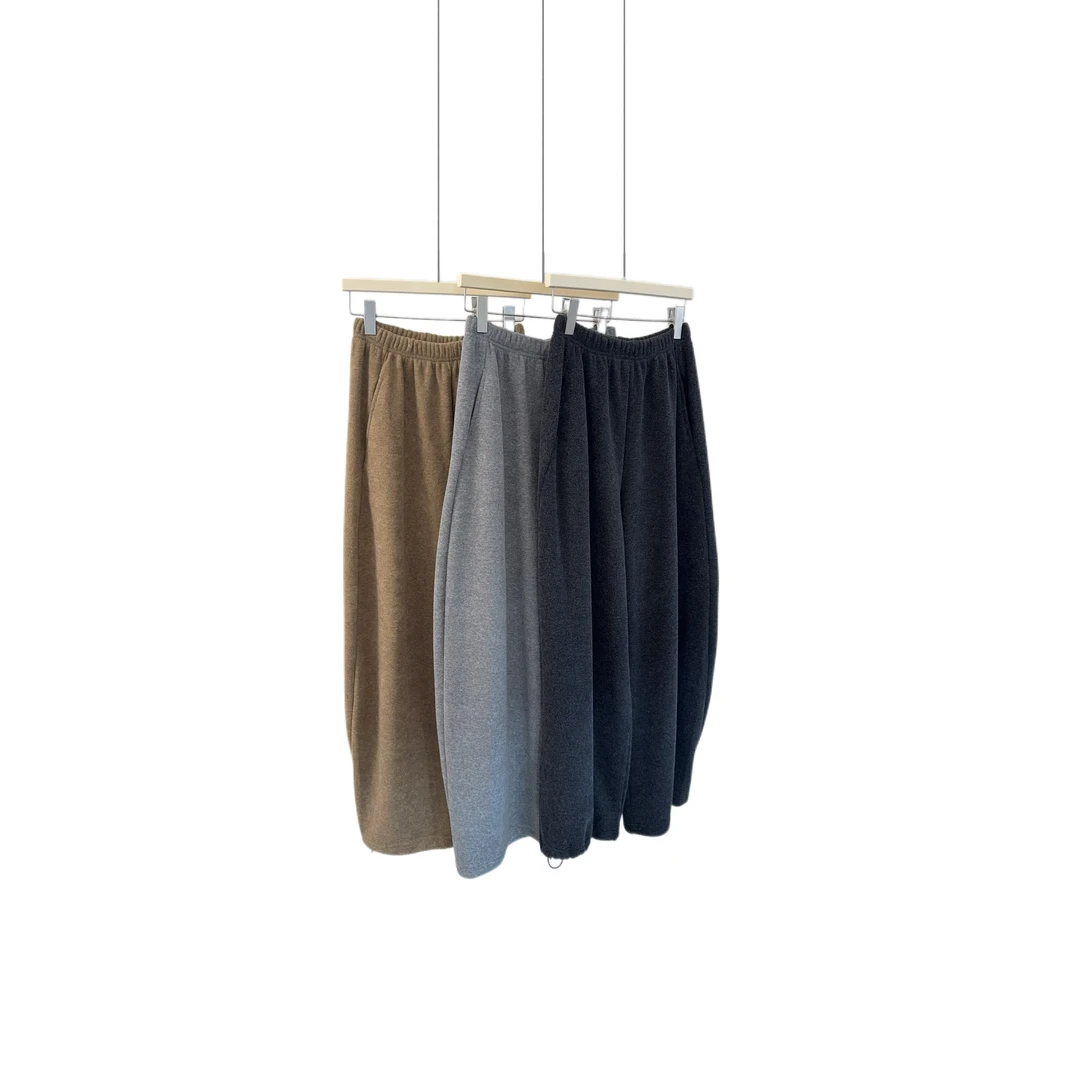 外单出口糯米裤长裤加绒冬季女裤