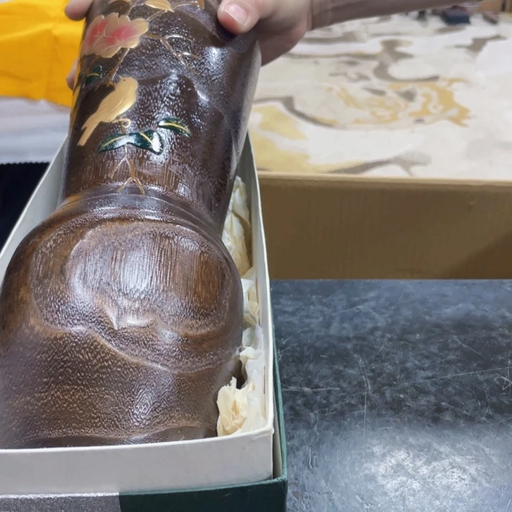 瓷片黄*川瓷制作工艺品摆件