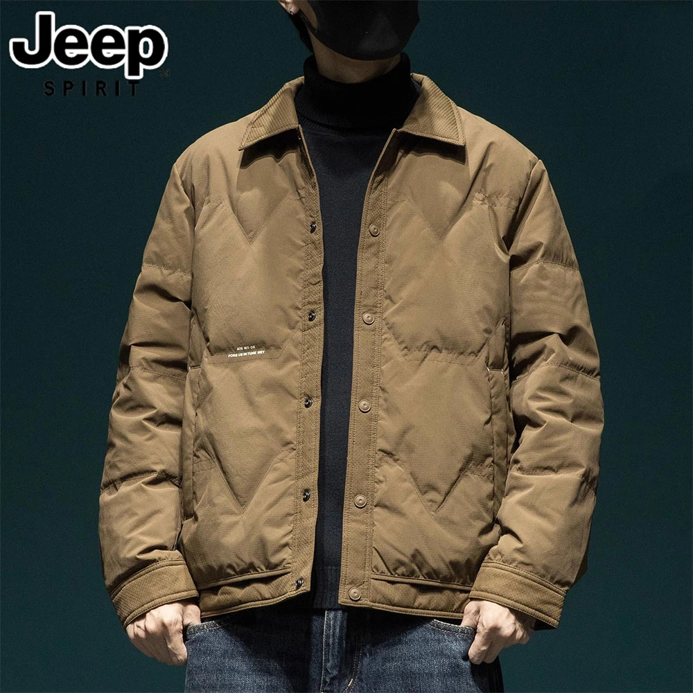 JEEPSPIRIT鸭绒轻薄冬季男士羽绒服最新款2025爆款高级感男装宽松