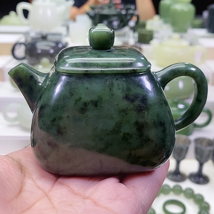 未镶嵌和田玉挂件茶壶150m l