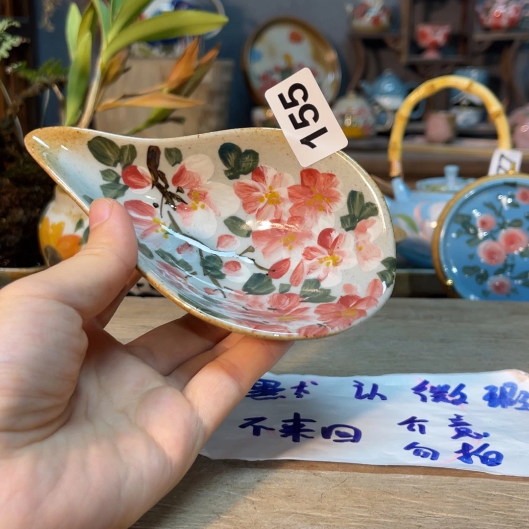 壶素浅陶瓷手工手绘