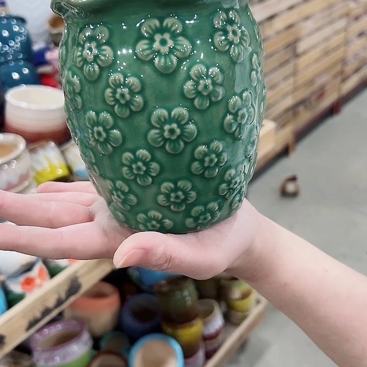 有孔.凑满10元发货多肉陶瓷花盆！