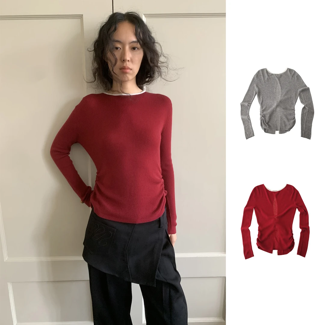 MANZANILLA设计师品牌后露背扭结毛衫气质女 DSC买手店 DY5M32117