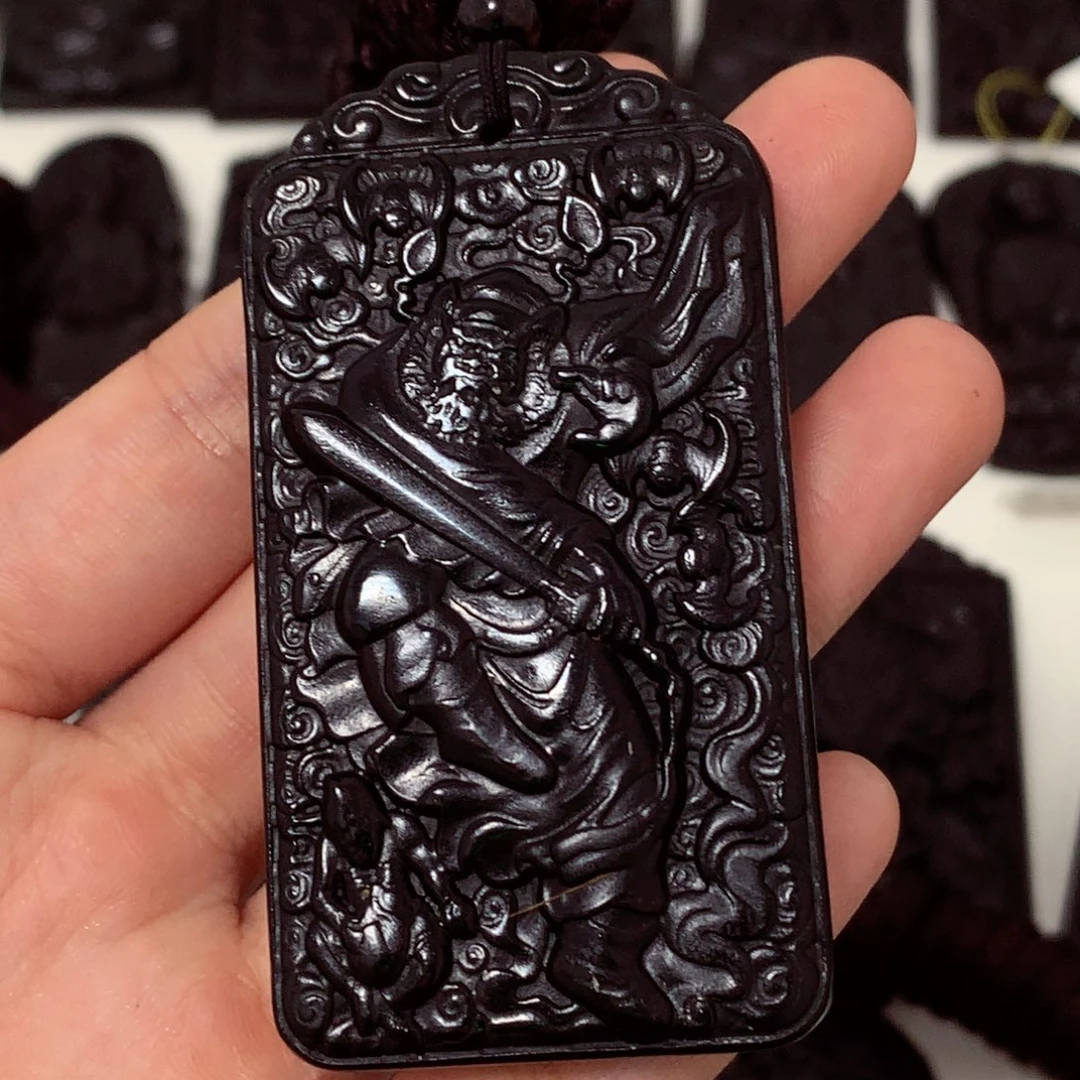 天然缅甸a货钢琴黑挂件