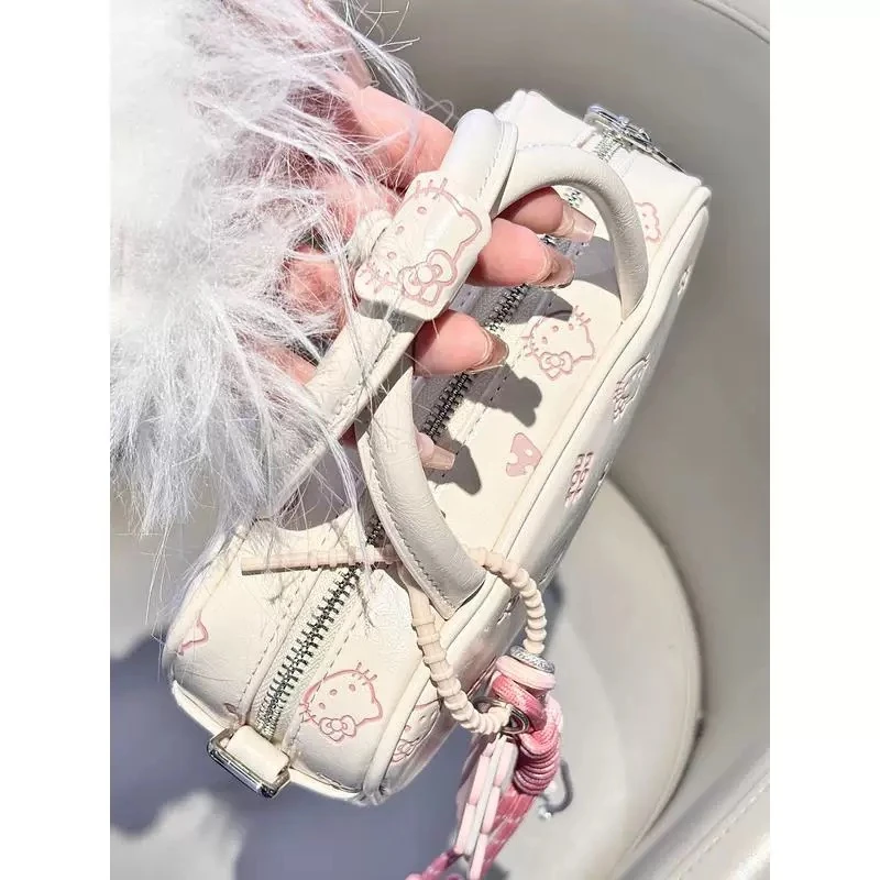 哈喽Kitty包包2025新款女式可爱百搭手提斜挎包腋下波士顿单肩包