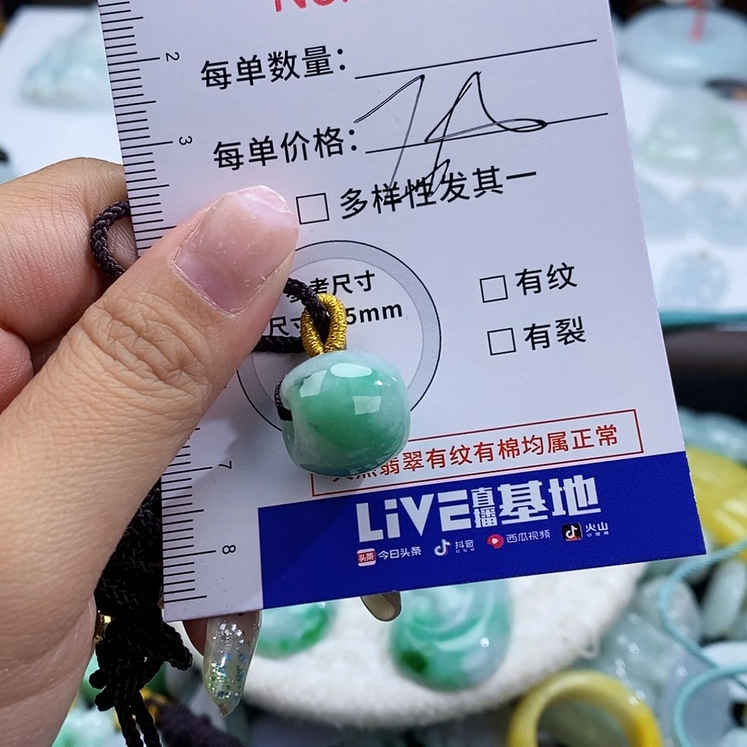 翡翠未镶嵌颈饰9745