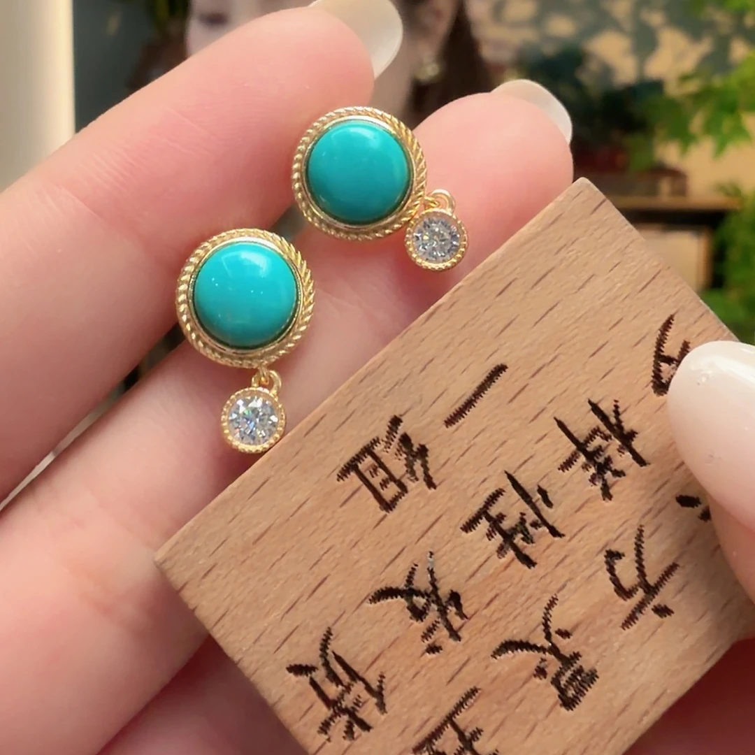 绿松石银S925镶嵌颈饰