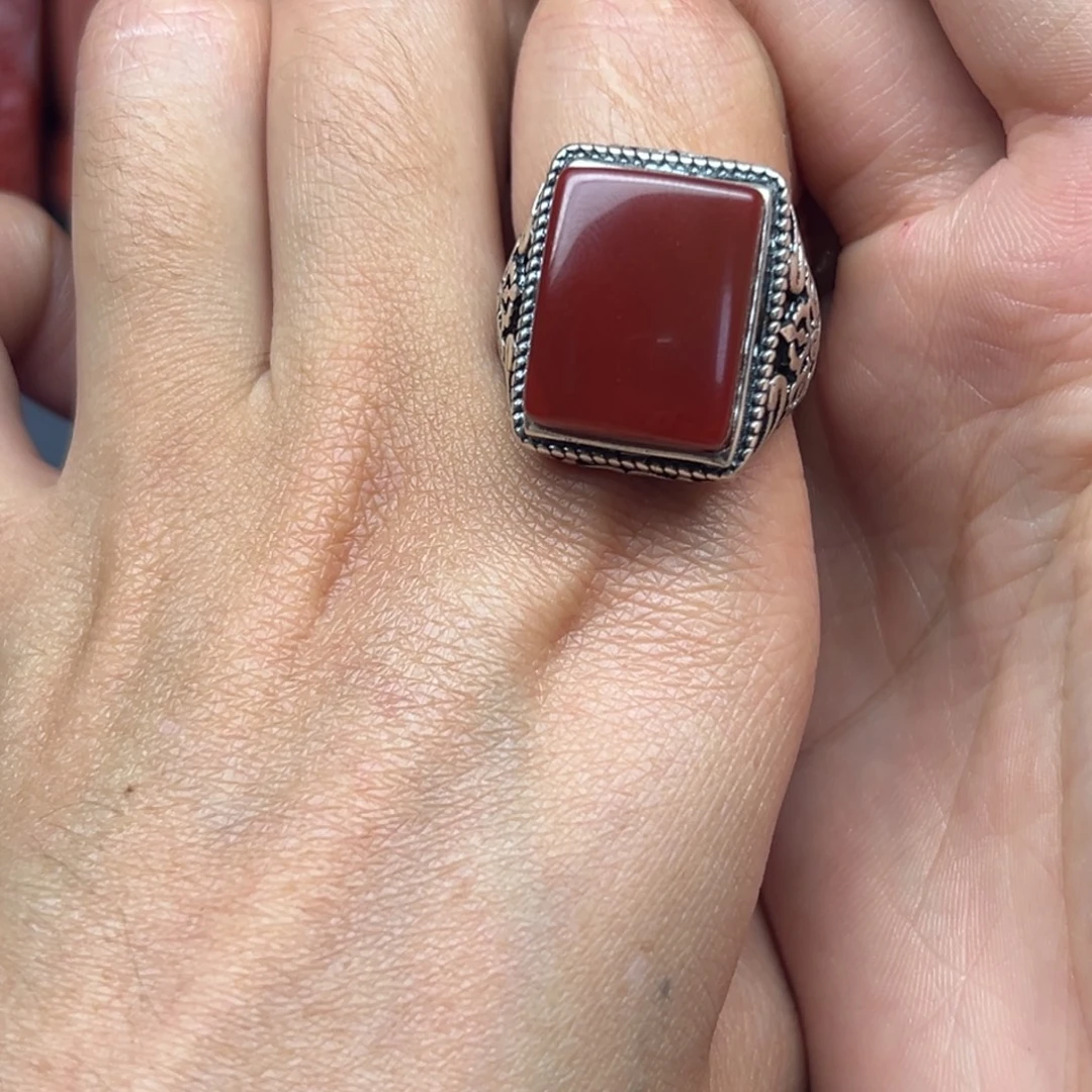 南红玛瑙银S925镶嵌配饰