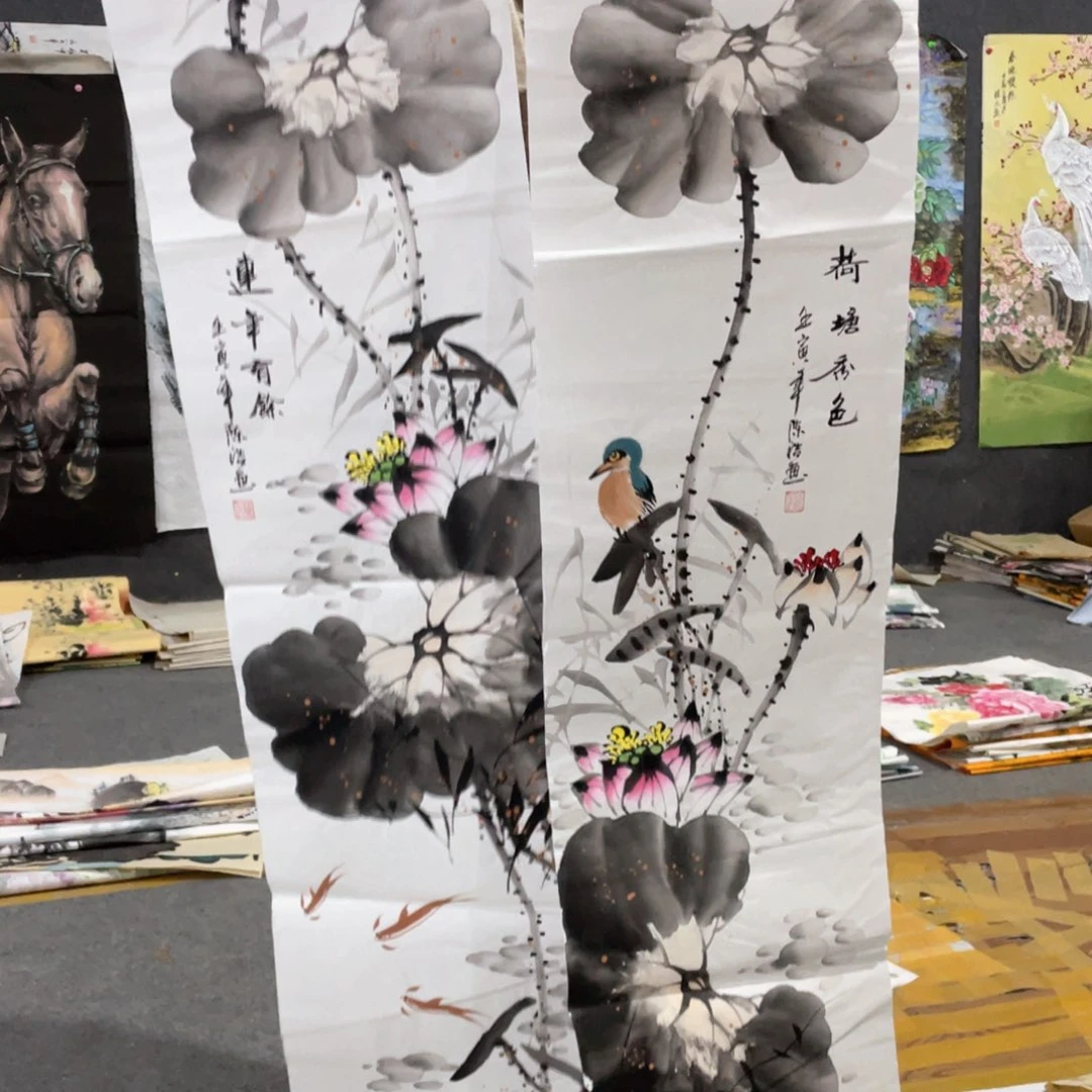 国画国画作品画心一张