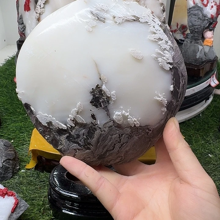 石材补*?灵璧石白灵玉