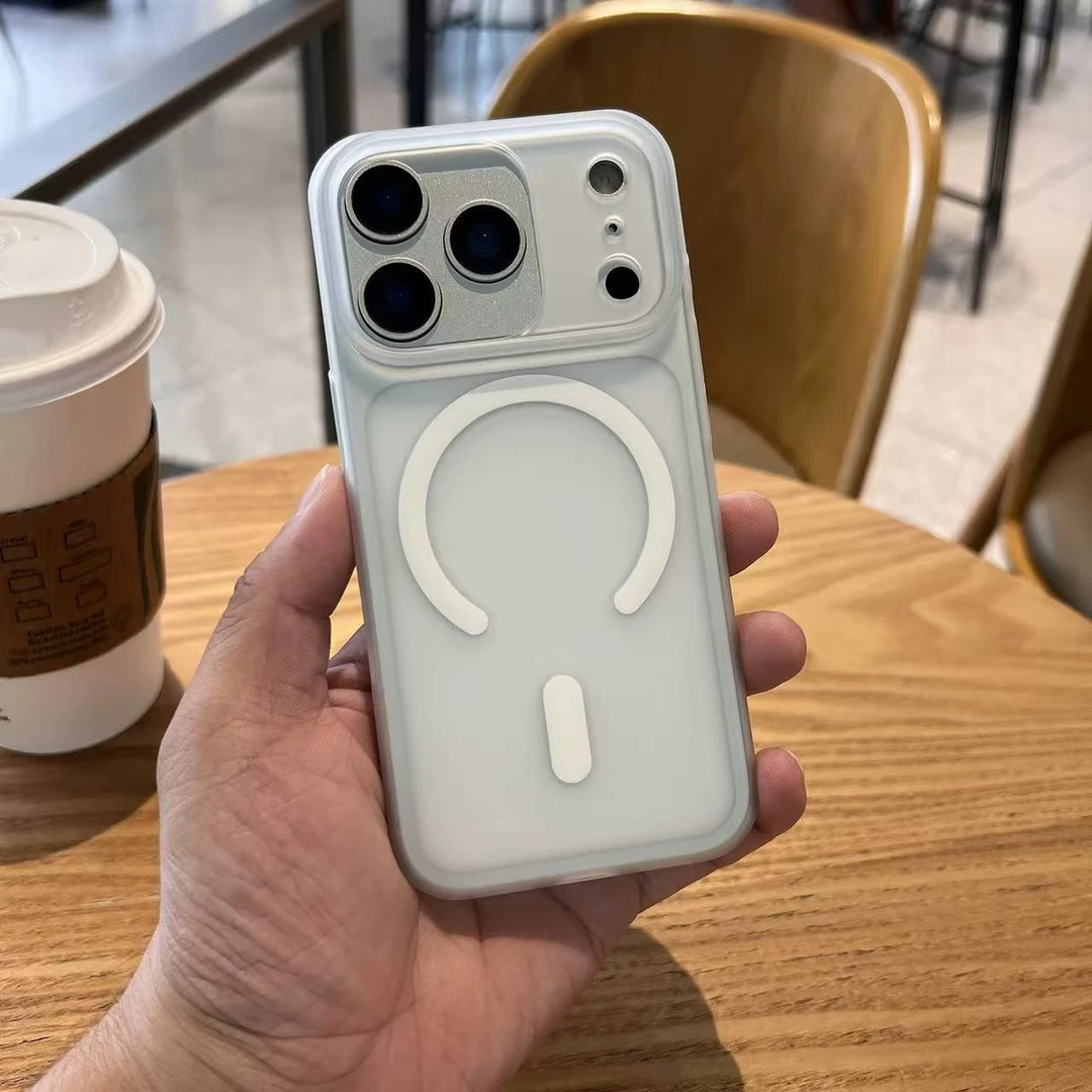 磁吸冰雾适用苹果17promax手机壳大孔镜头iphone17肤感磨砂17防摔