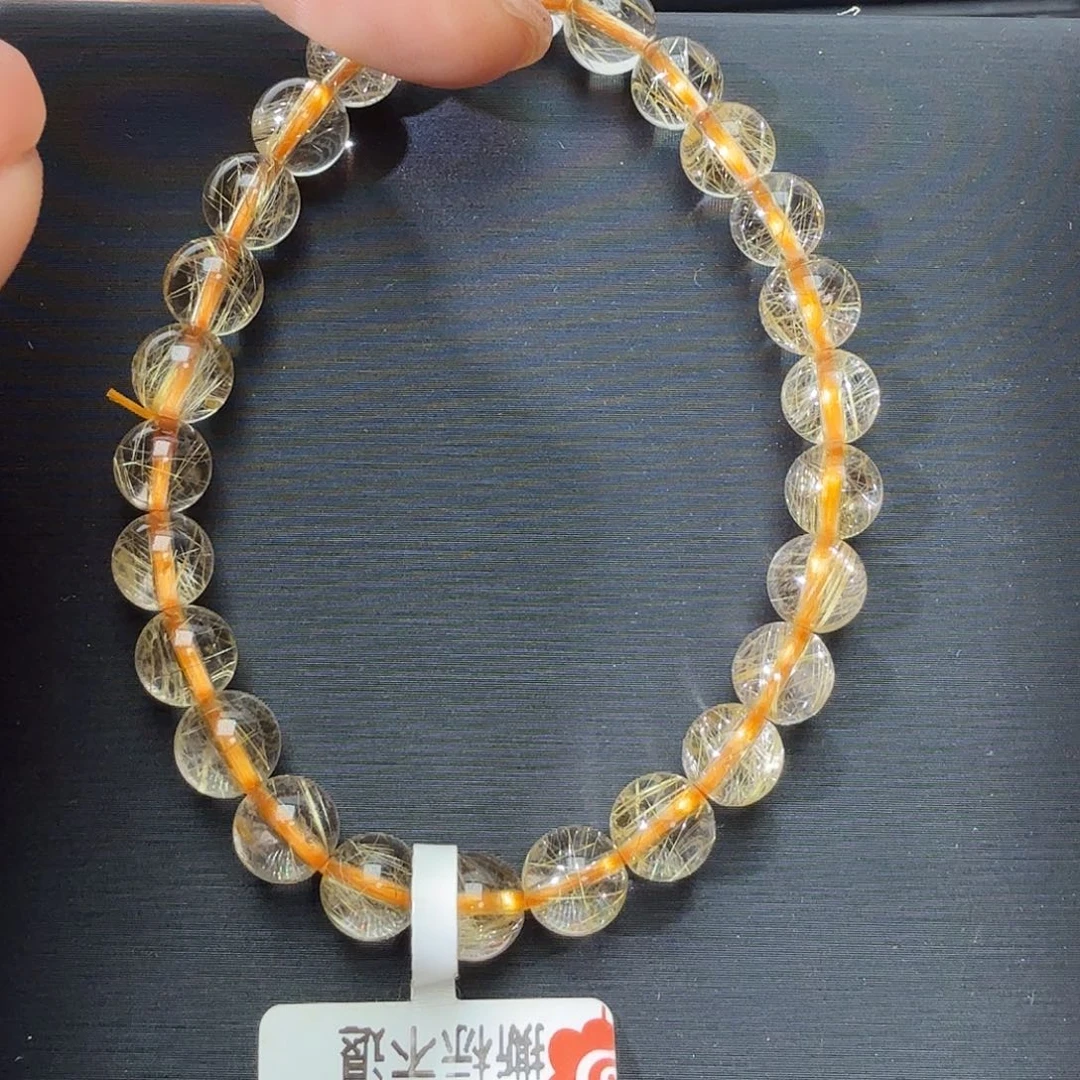 未镶嵌发晶手链天然金发晶