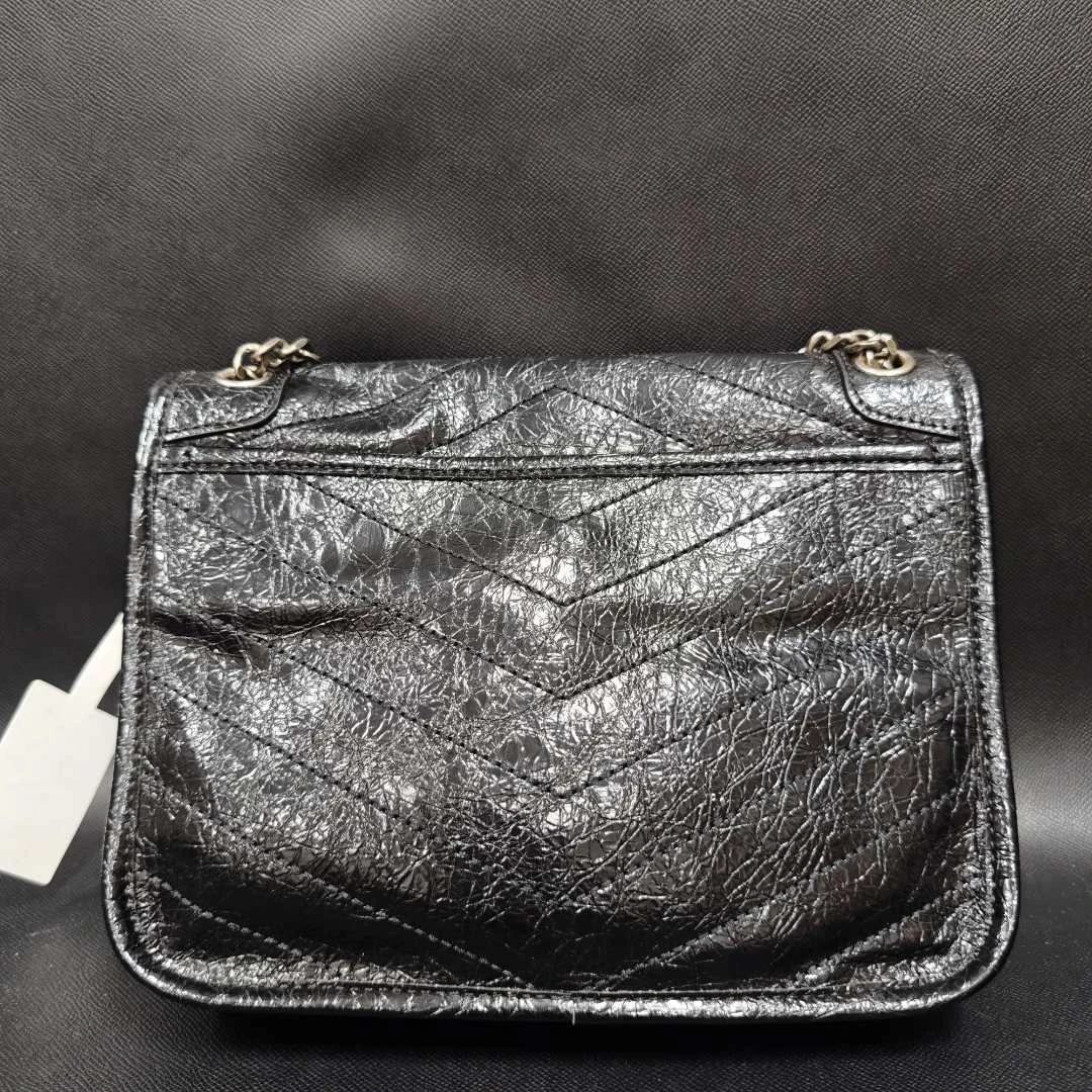 SMVP 高定奢品 时尚潮流真皮新款女包手提袋28cm 10248 黑色