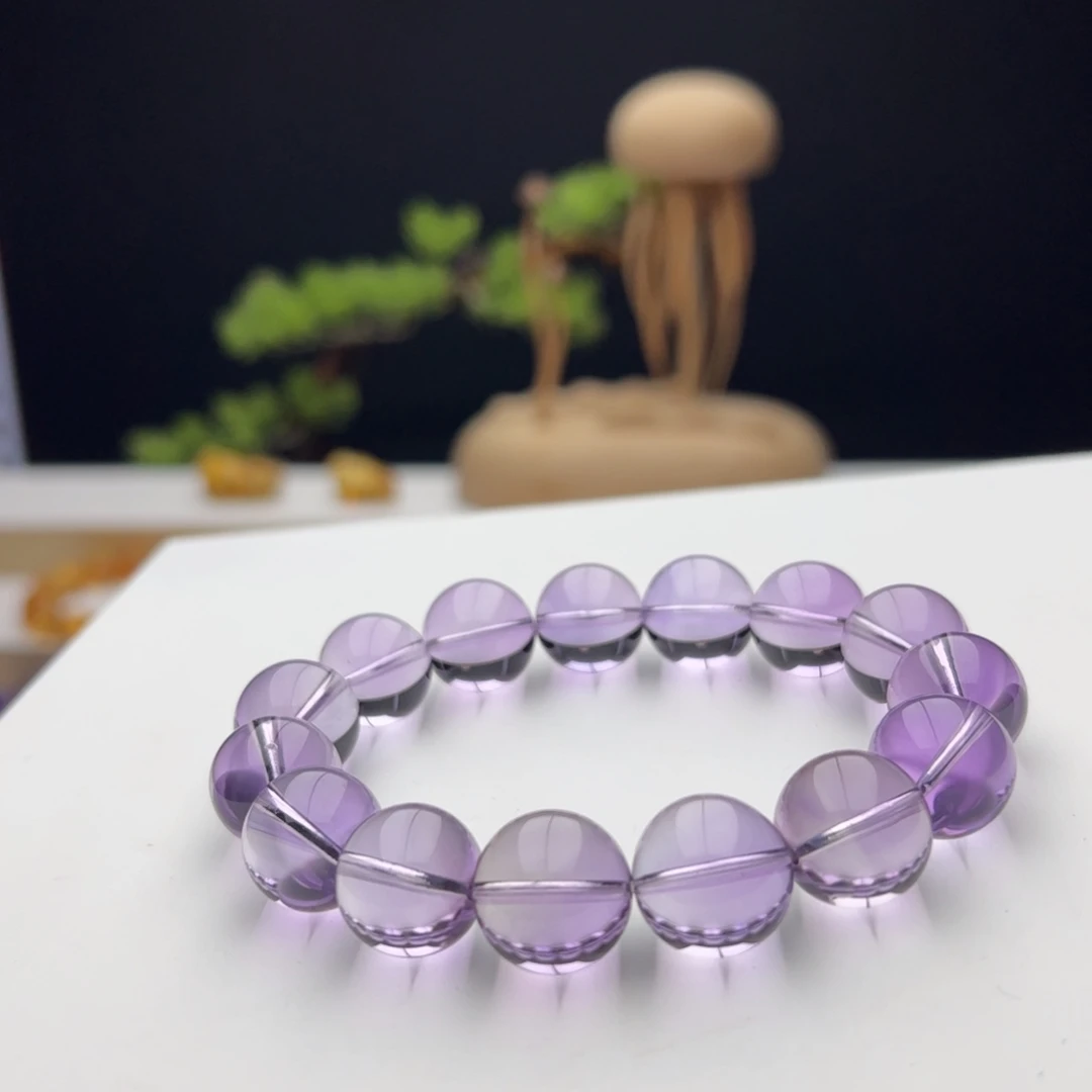 水晶手链未镶嵌玻利维亚紫水晶15mm72