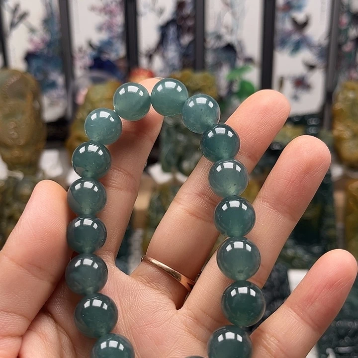 颈饰未镶嵌翡翠天然翡翠a货串