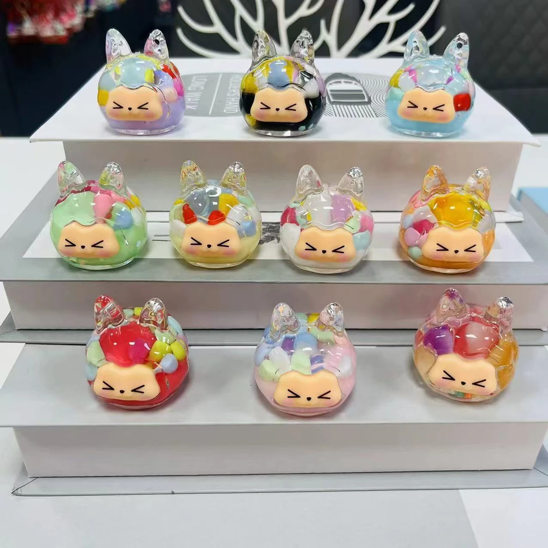 【直播拆】流沙混拆奶豆款卡通钥匙扣款kiki可爱卡通摆件流沙钥匙扣