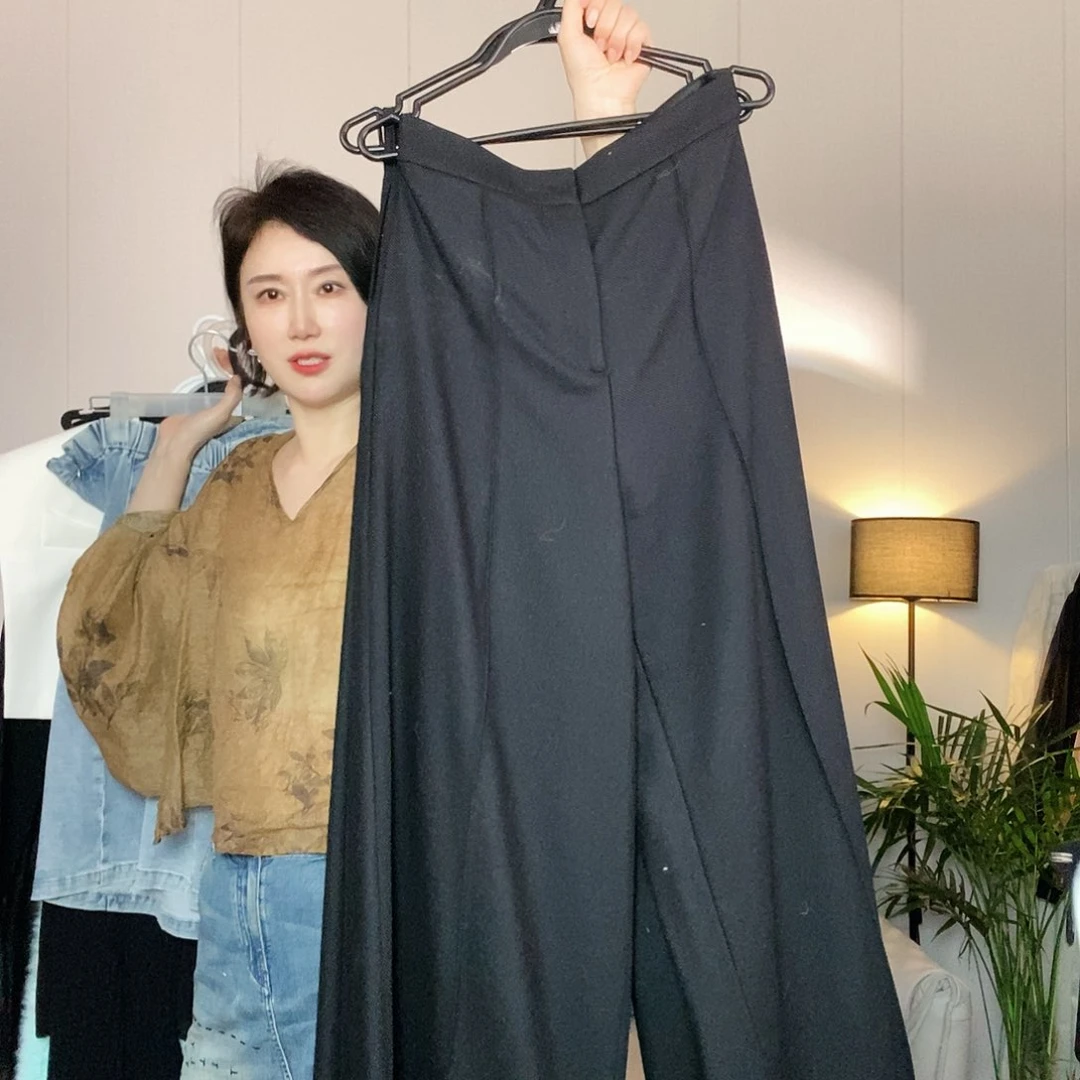 闪22 琨家羊毛阔腿裤s m备注码数