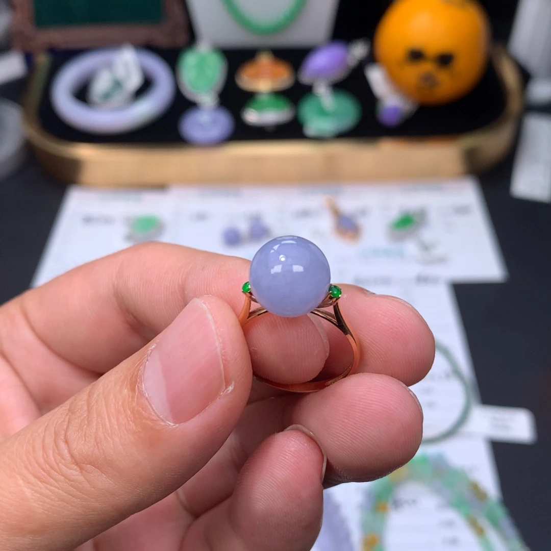 翡翠18K金镶嵌颈饰48小时鉴赏期，退货不扣服务费