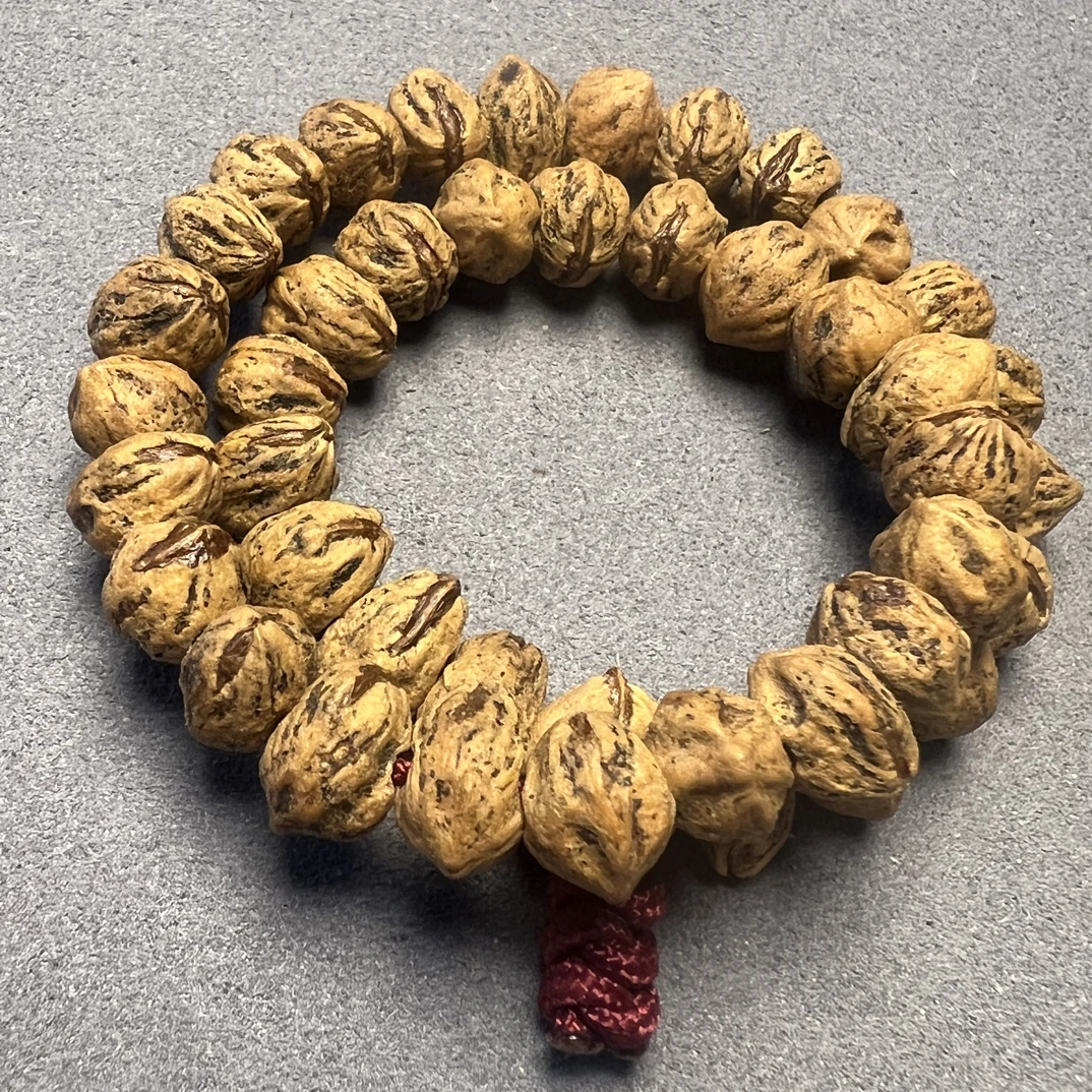 红芽横打老树籽高油密百香籽古朴原横桩单圈文玩手串
