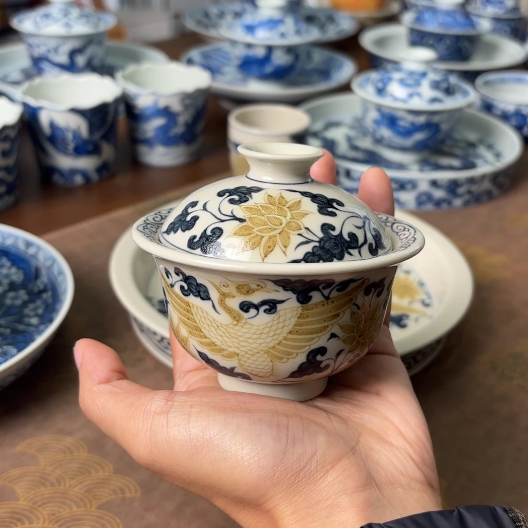 陶摆件景德镇手绘茶器