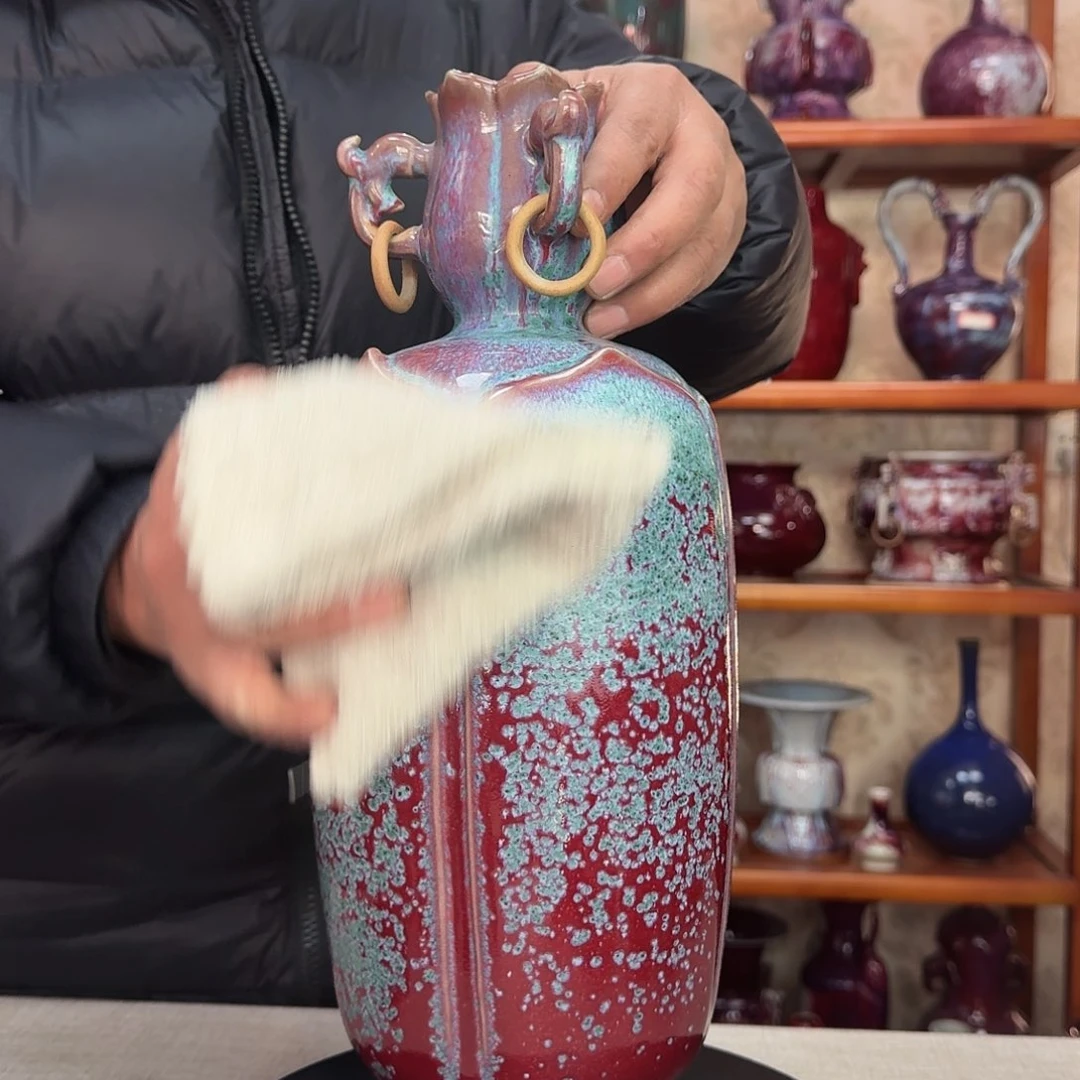 摆件神垕钧瓷荷花摆件