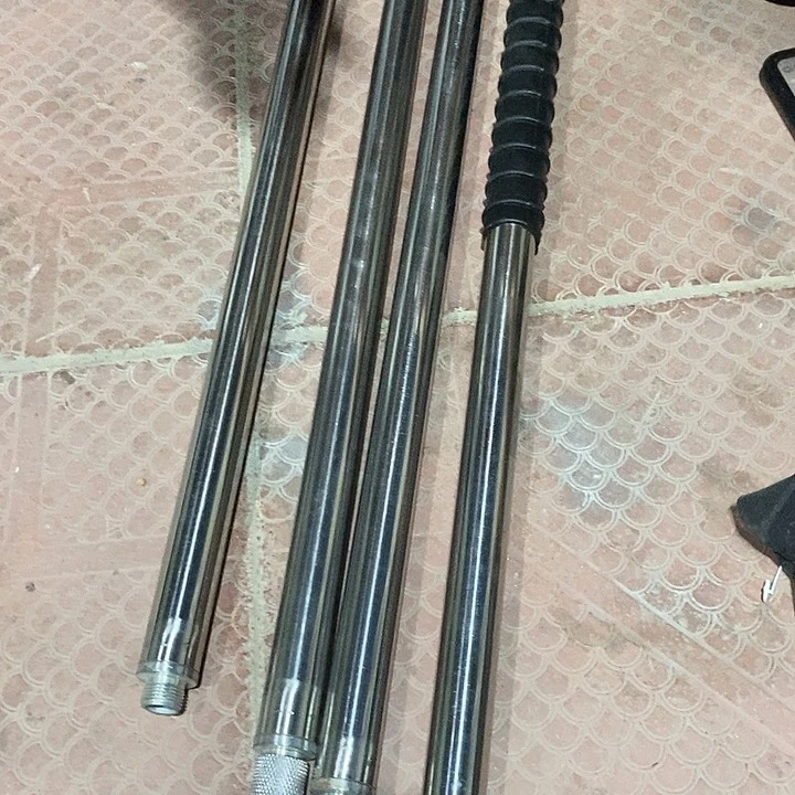 不锈钢抄网杆黑色带子4节