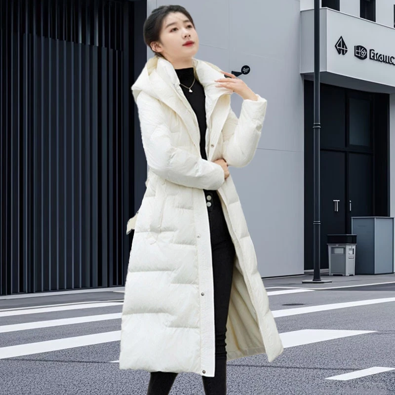 羽绒服女高级感冬季女装新款中长款鸭绒保暖显瘦外套时尚女士
