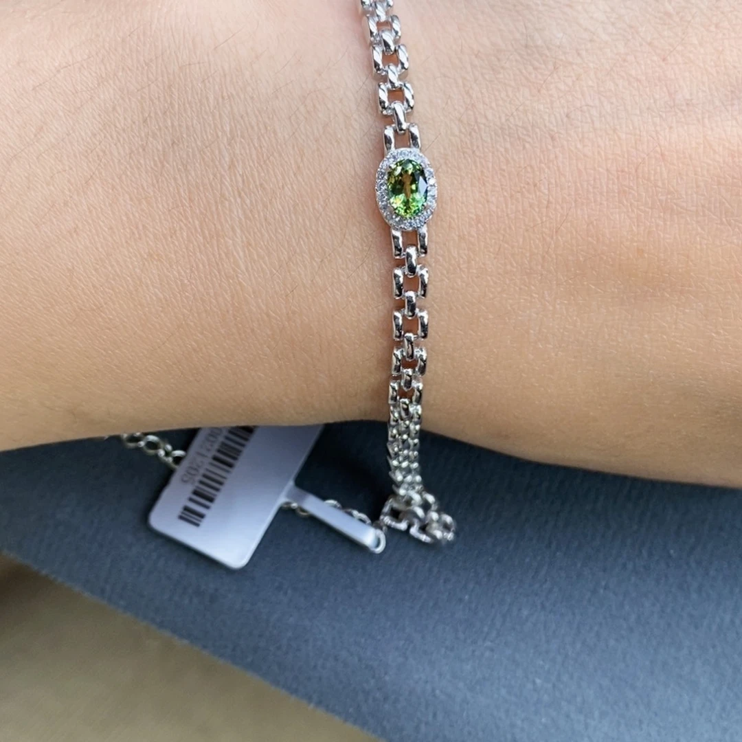 蓝宝石手链银S925镶嵌我***果