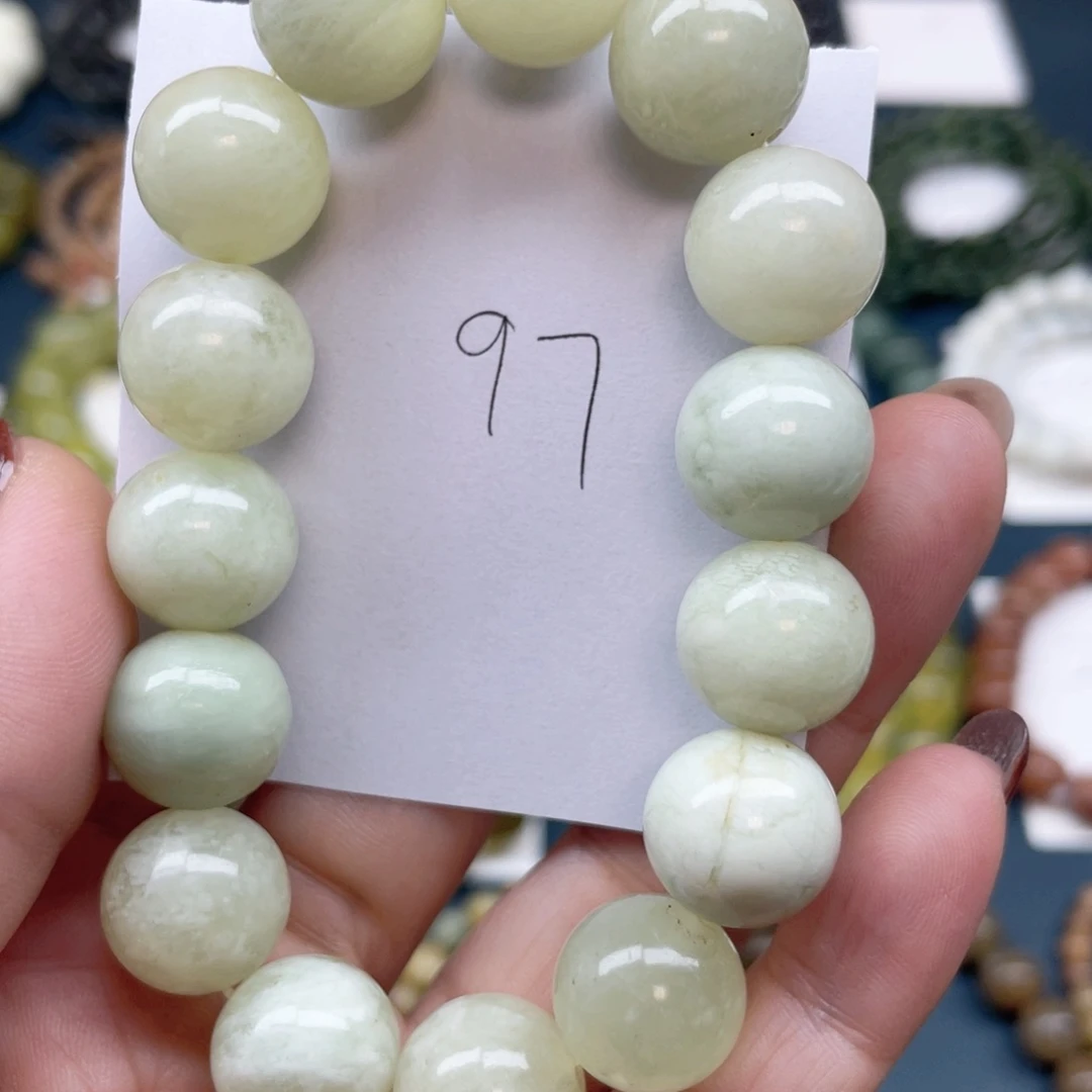 未镶嵌蛇纹石玉手串+****）