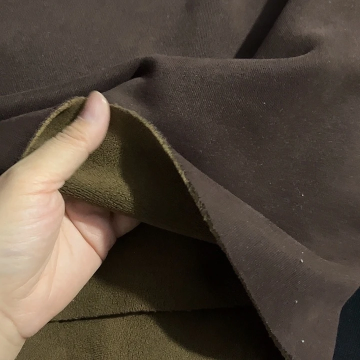 姣***6加厚深咖色奥粒绒2.2米长带螺纹