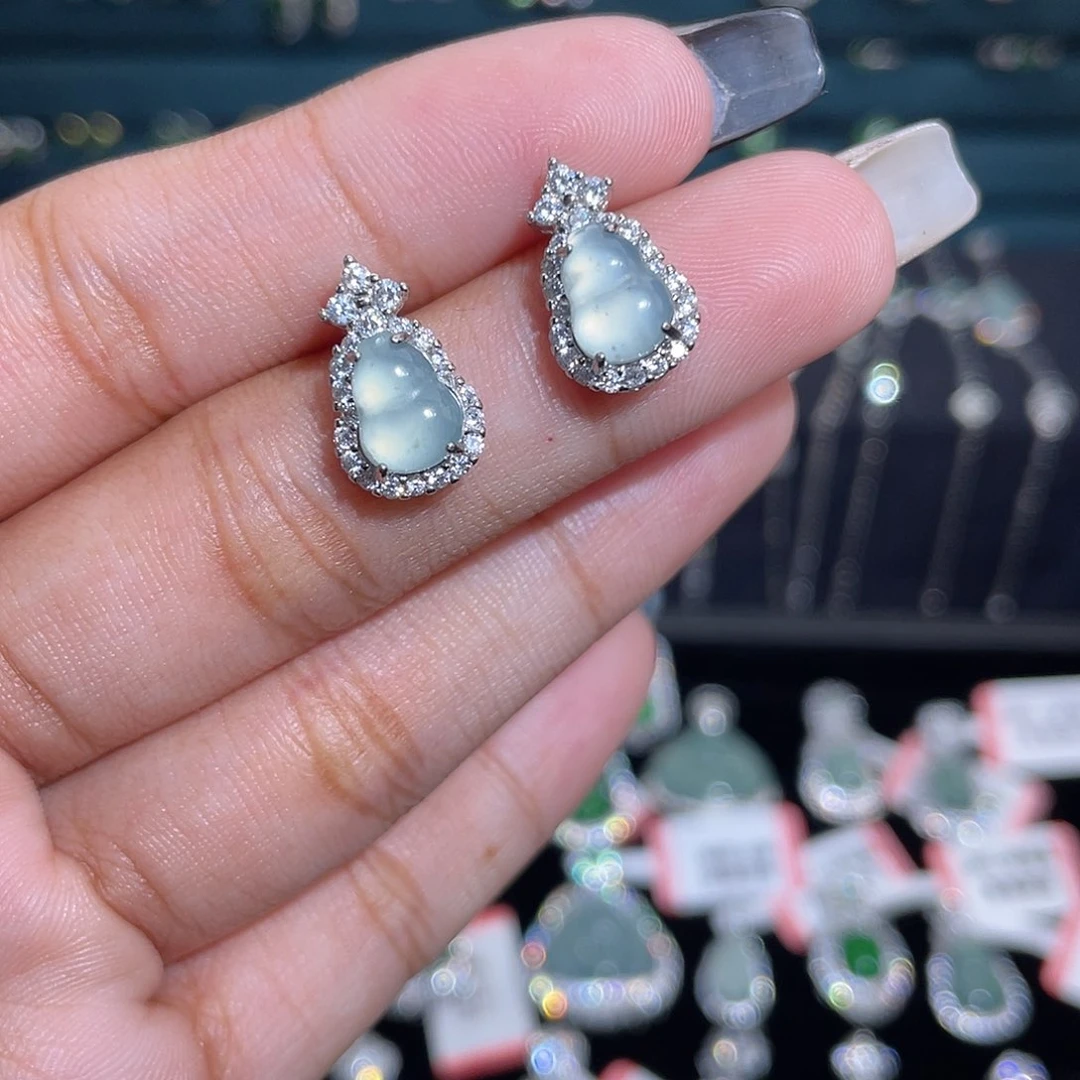 未镶嵌翡翠耳饰耳钉