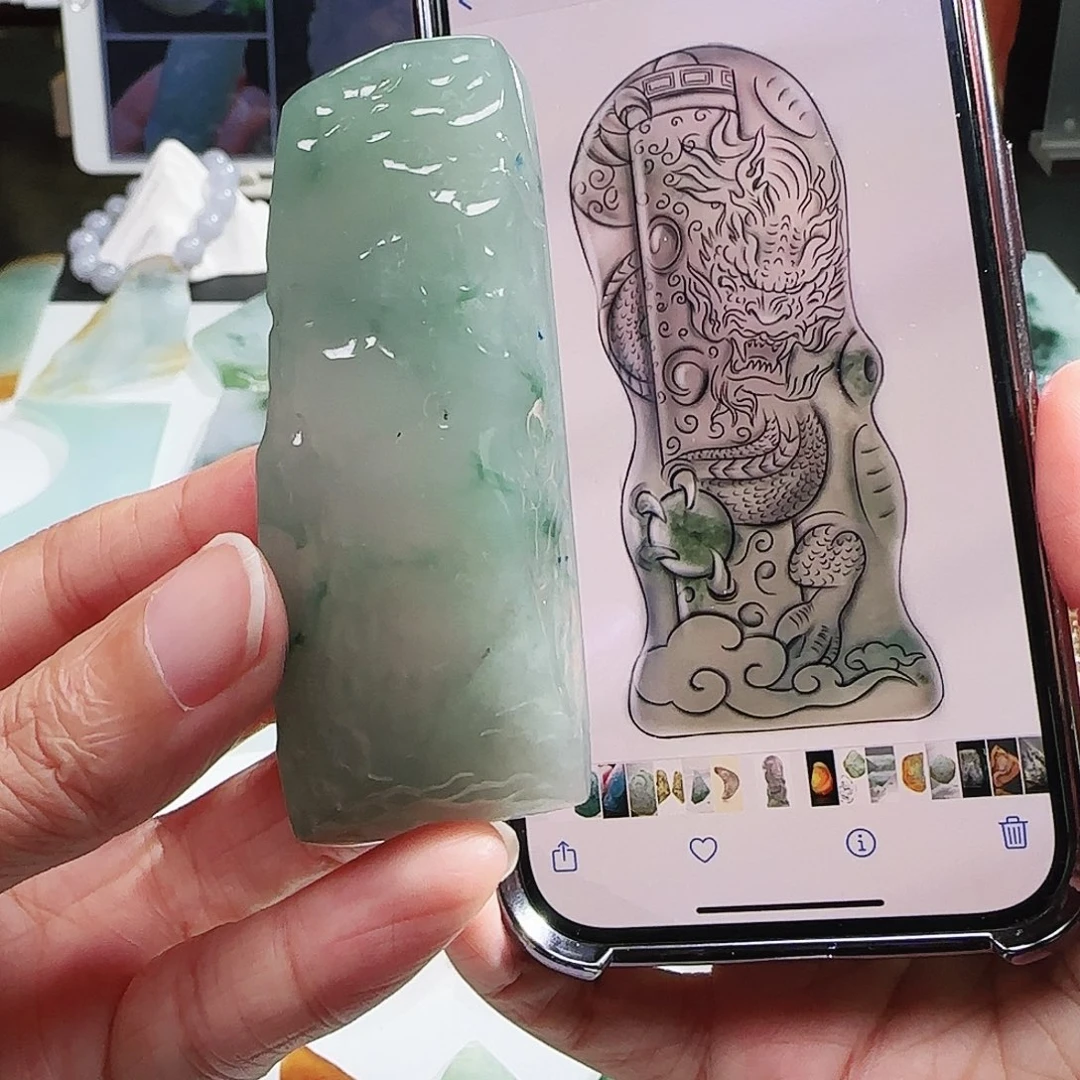 定制翡翠未镶嵌缅甸翡翠挂件